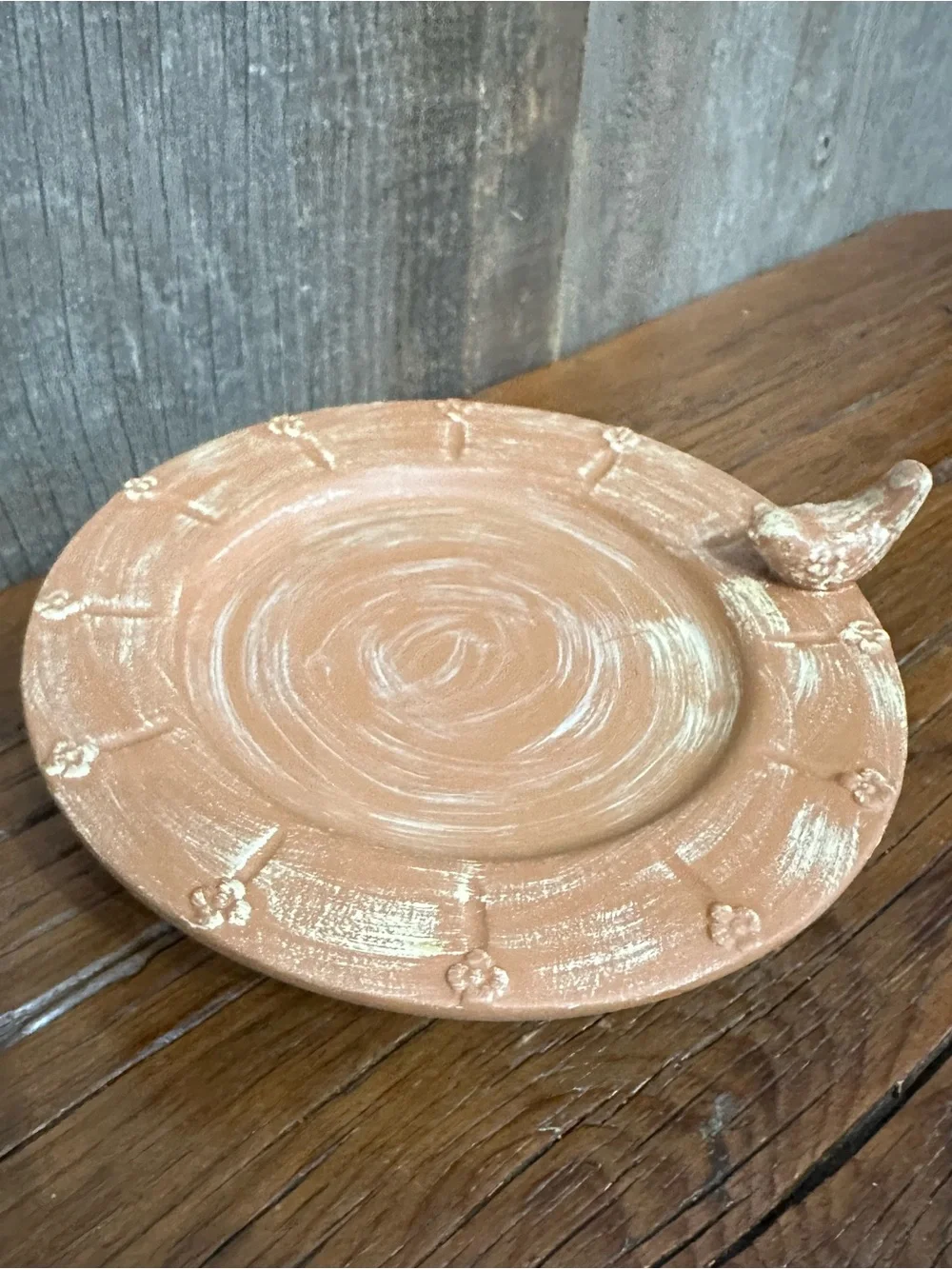 The White Barn Candle Co. Terra Cotta Candle Holder Bird Bath #2 - Picture 6 of 16